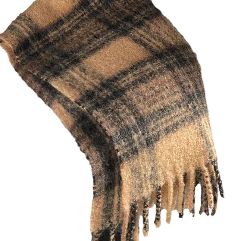 

Новый ретро-теплый и толстый шарф Майяра. 220cm*40cm жёлтый