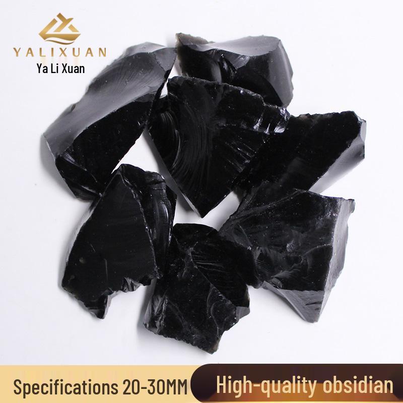 Натуральный необработанный камень обсидиан, диффузор и ландшафтный щебень
