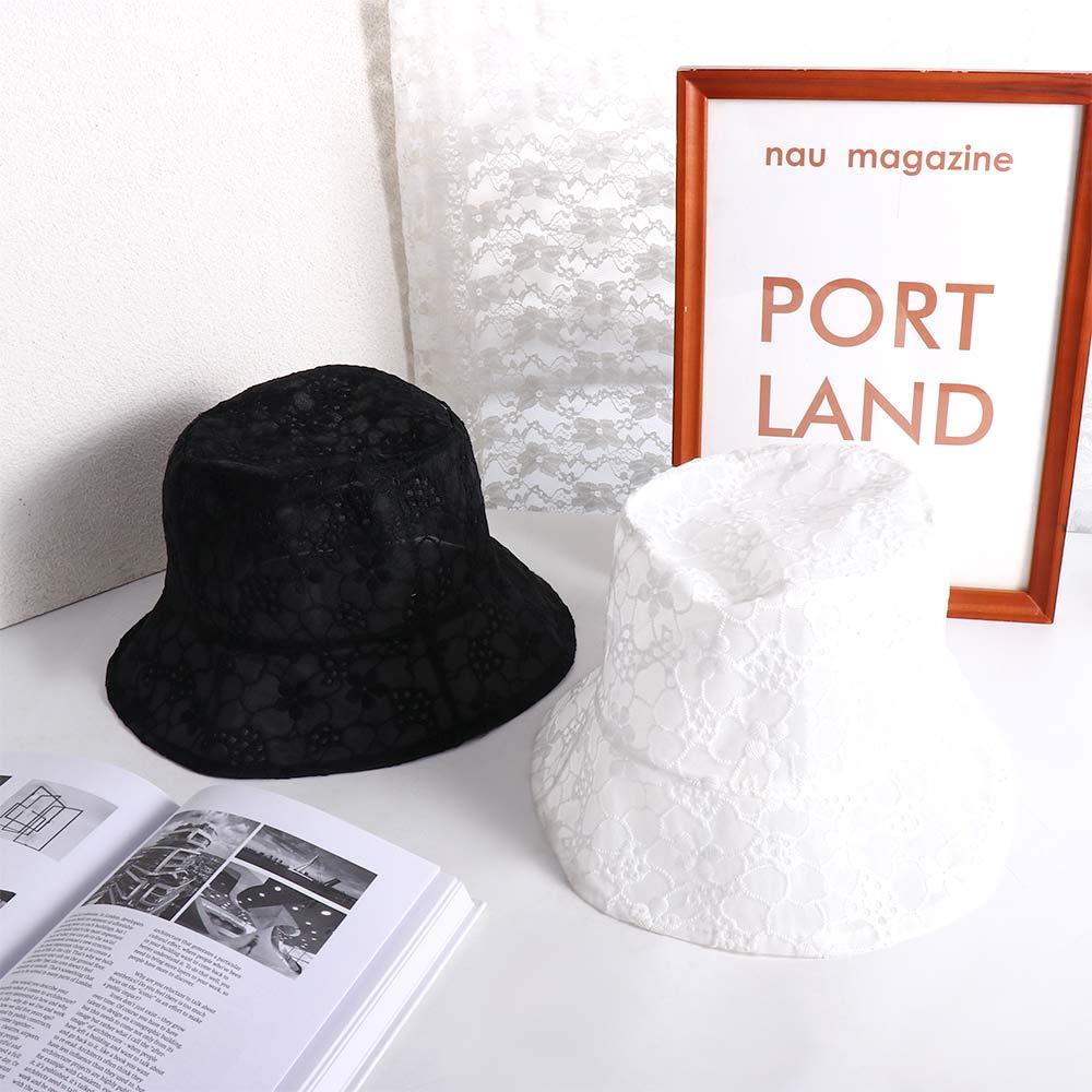 Basin Mesh Hollow Summer Hat Pure Color Caps For Women Sun Hat Female Hats Lace Bucket Hat Sun Cap