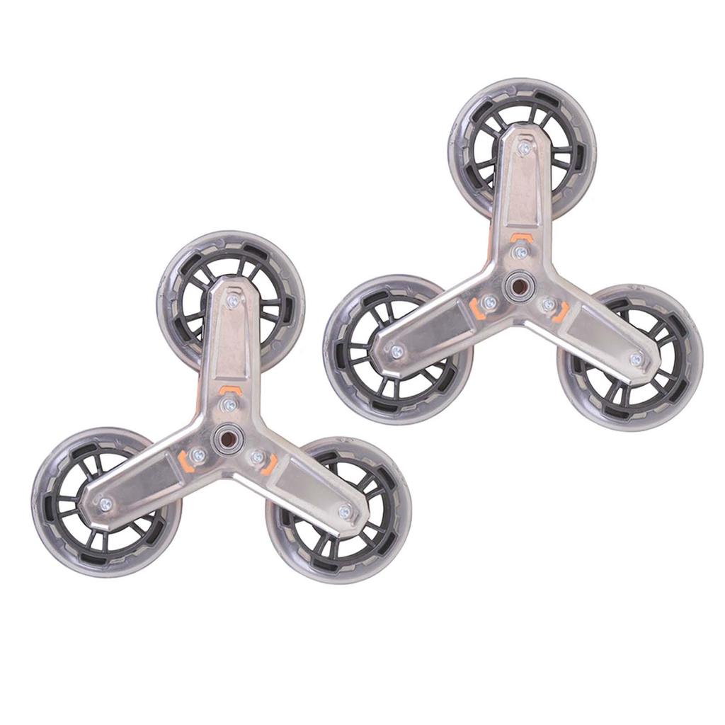 2 Stück Ersatz-Dreieck-Treppensteigeräder Einfach zu installieren Multifunktionale Zubehörteile Rollwagen-Montage Rollenräder