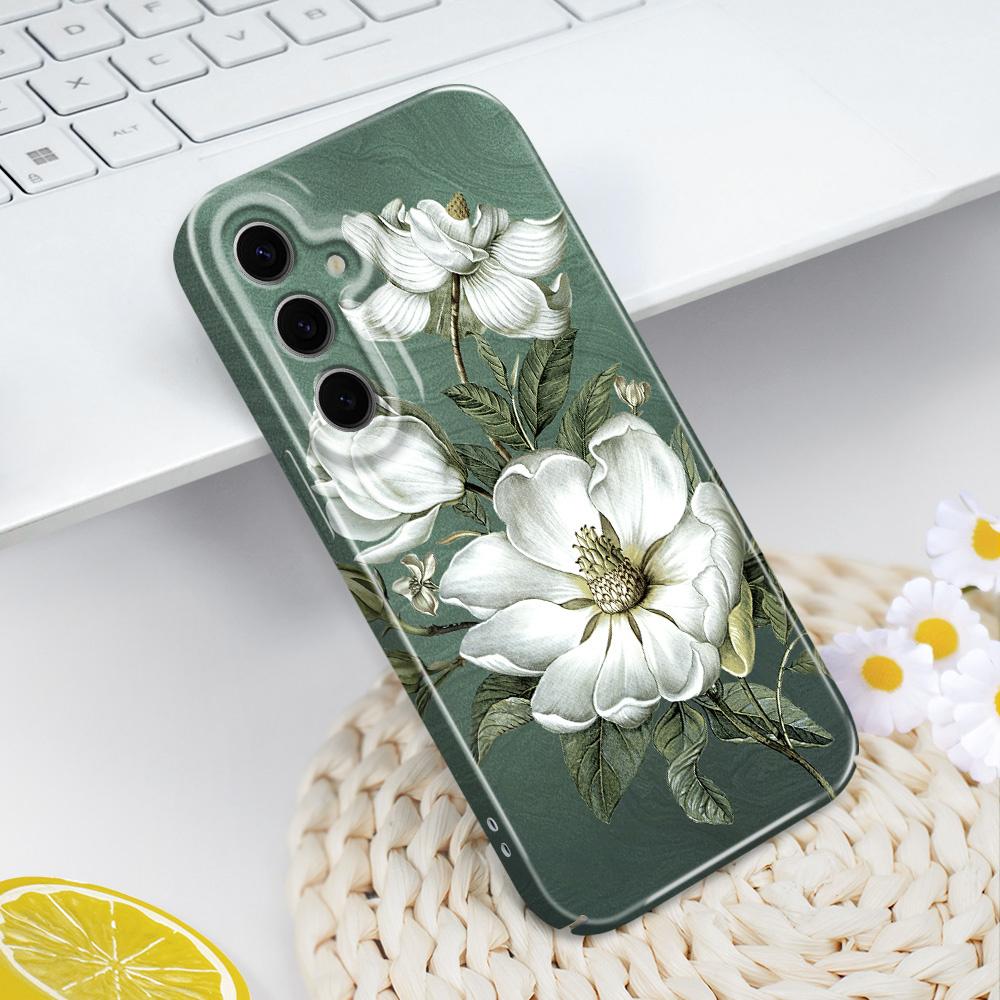 Gorgeous Magnolia Phone Case For Samsung Galaxy S25 S24 S23 S22 S21 S20 Plus Ultra FE 5G Film Hard Cover