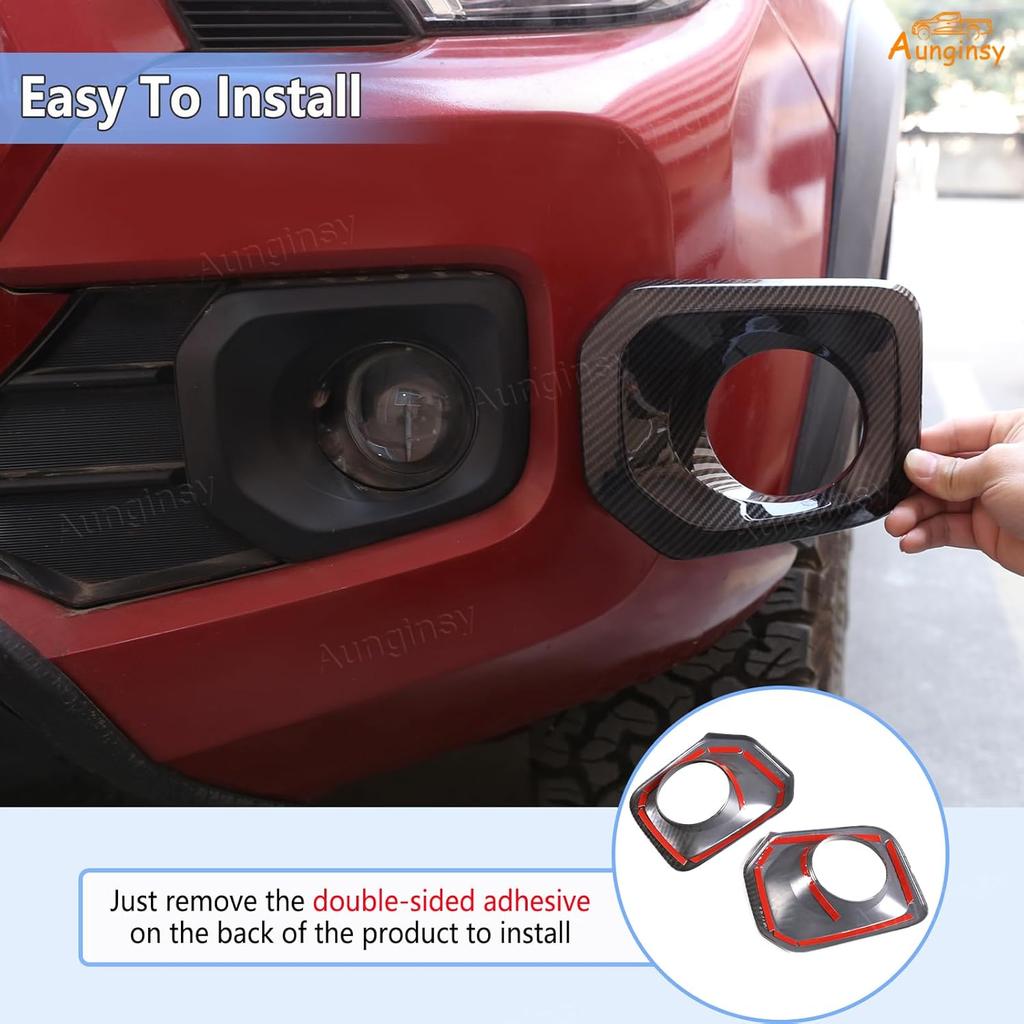 Aunginsy Front Fog Light Lamp Cover Compatible with Toyota Tacoma 2016-2023 Front Fog Lights Guard Front Bumper Lamp Frame Bezels Front Side Light