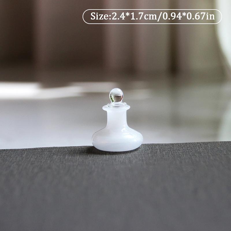 

1:12 кукольных миниатюрных стеклянных бутылок для хранения, мини-бутылка геометрической формы, герметичная бутылка для хранения с крышкой, модель вазы, игрушки 24*17mm