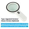 30X Handheld Magnifier High Definition with 12X Lights Lamp High Power for Map Reading Jewelry