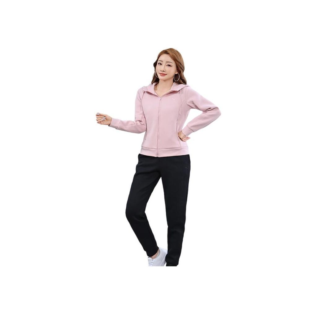 Anta Hooded Cardigan Long Pants Long Sleeve Casual Set Women Sets 962537205-2