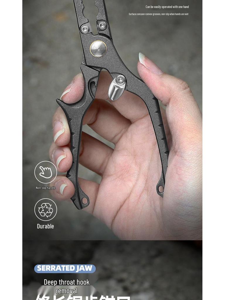Stainless Steel Multifunctional Fishing Pliers & Hook Remover with Fish Gripper