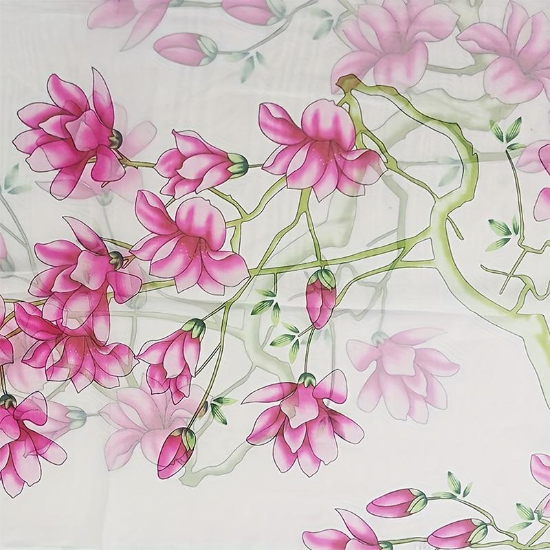 Fashion Printed Floral Chiffon Hijab Scarf Women Pareo Lady Bandanas Beach Towels Summer Muslim Veil Wrap Female Foulard