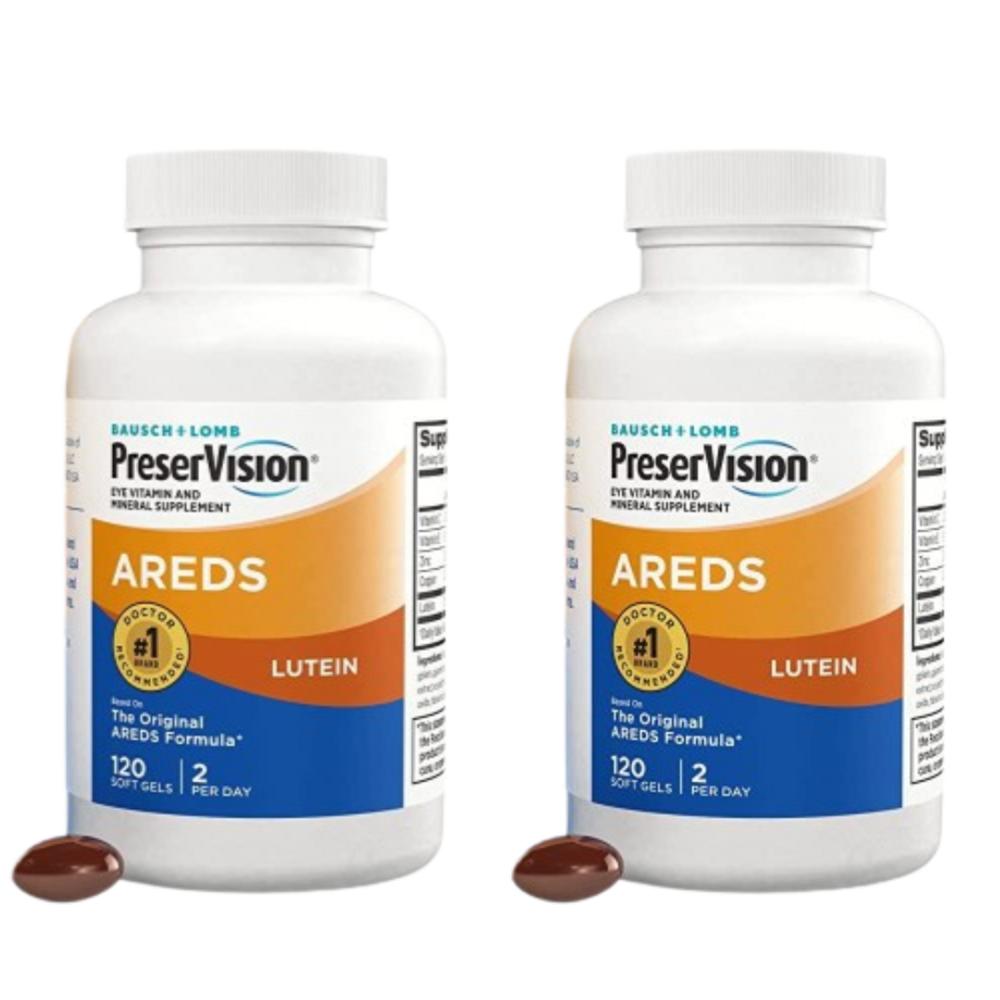 Bausch + Lomb PreservativeVision Arès Eye Vitamin & Mineral Softgels 120 Tablets (2 pcs)