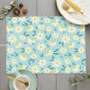 Bohemian Floral Pattern Placemat Kitchen Decor Cotton Linen Boho Dining Table Mats Coaster Pad Bowl Coffee Cup Mat 40X30cm