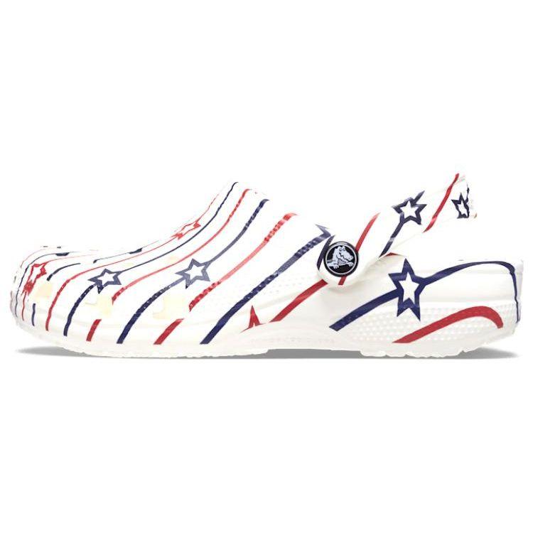 

Кроссовки унисекс Crocs Classic Clog Stars and Stripes Белый Мульти 208877-94S 37-38
