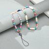 Bohemian colorful beaded mobile phone chain personalized eye beads mobile phone lanyard short mobile phone pendant in stock
