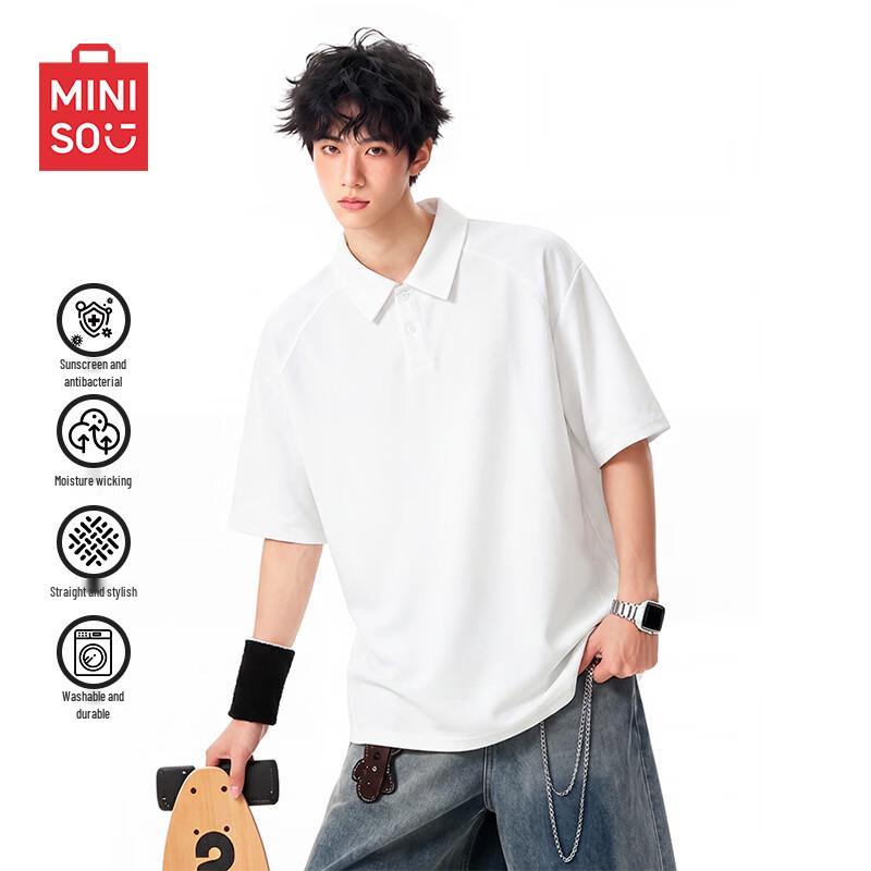 MINISO Men's Sun Protection Antibacterial Quick-Dry Polo Shirt