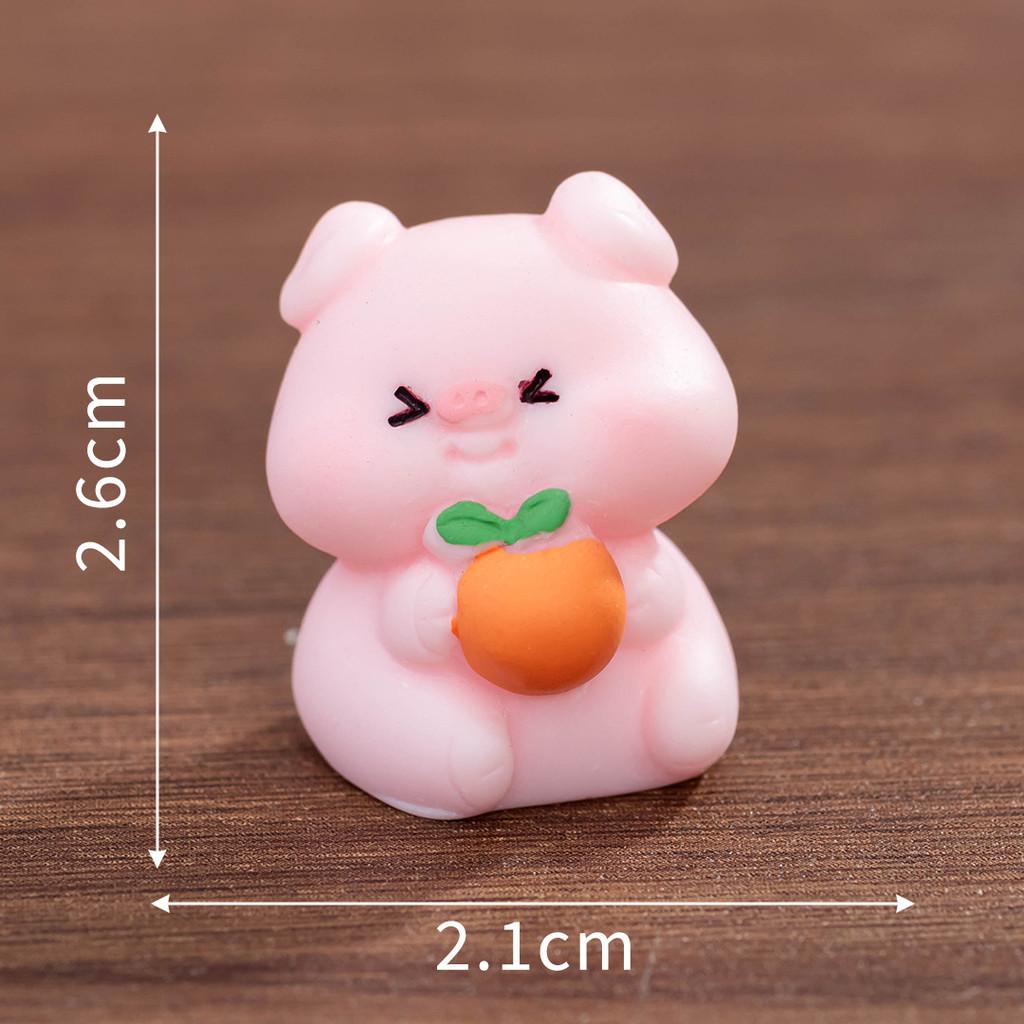 Blessing New Years Pig Resin Ornament With Oranges And Koi Carp For Decor Home
