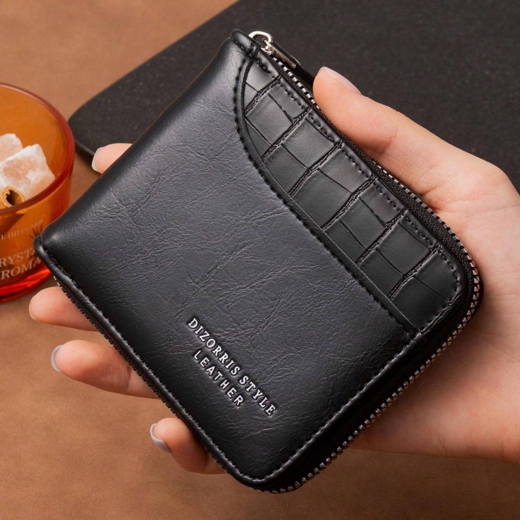 Leder Herren Geldbörse Luxus Herren Geldbörse Männlich Reißverschluss Kartenhalter Mit Münzfach Geldbörsen Geschenke Für Männer Geldbeutel Mini Geldbörse Herren Geldbörse Leder