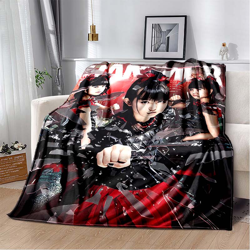 2026 New Babymetal Combination Printed Plush Soft Blanket Home Sofa Bed Warm Office Travel Picnic Flannel Blanket Bed Cover Gift
