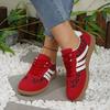 European and American style leopard print red German training shoes 2025 new popular casual Dexun shoes outdoor sports thick sole