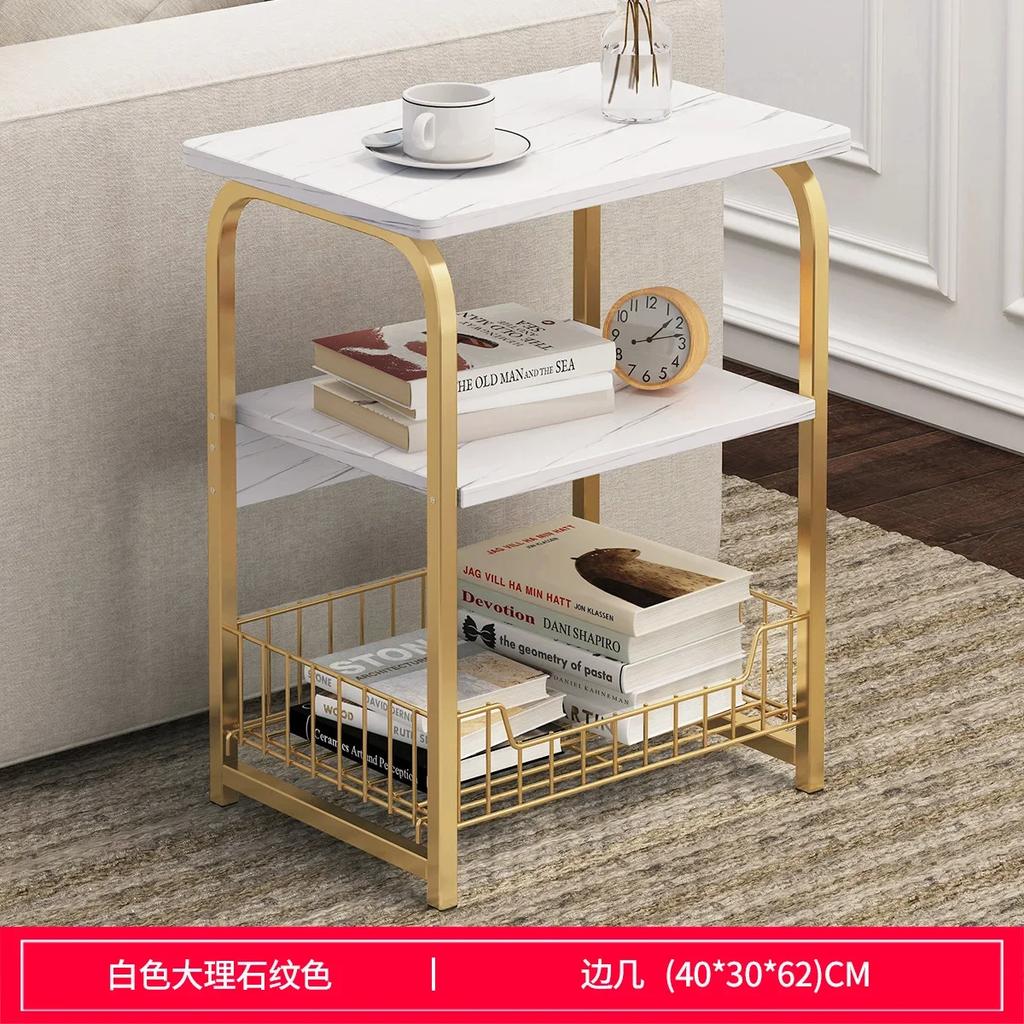 Modern Sofa Side Cabinet Bedroom Bedside Creative Storage Small Table Living Room Corner Simple Side Table 2/3 Layers