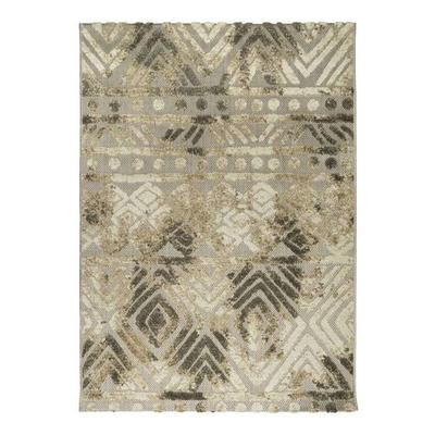 DEHORS-DEDANS - Tapis Univers Afrique Pour Intérieur Et Extérieur Jardin Et Terrasse 120 X 170 Cm Gris/Brun
