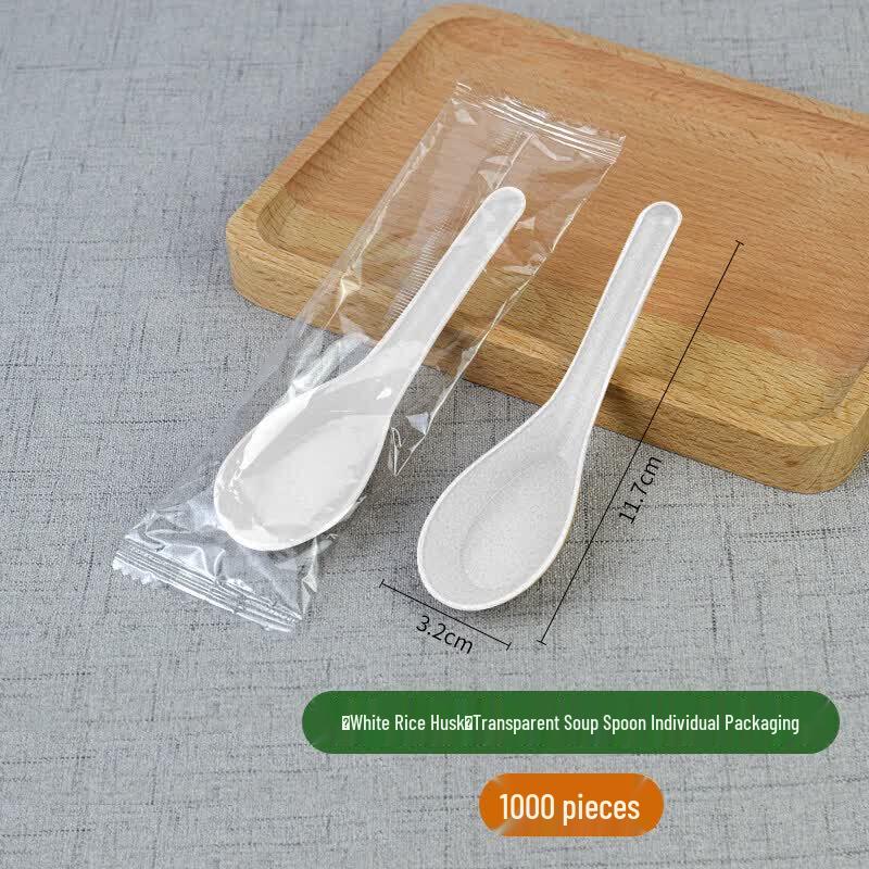Eco-Friendly Biodegradable Rice Husk Disposable Spoons