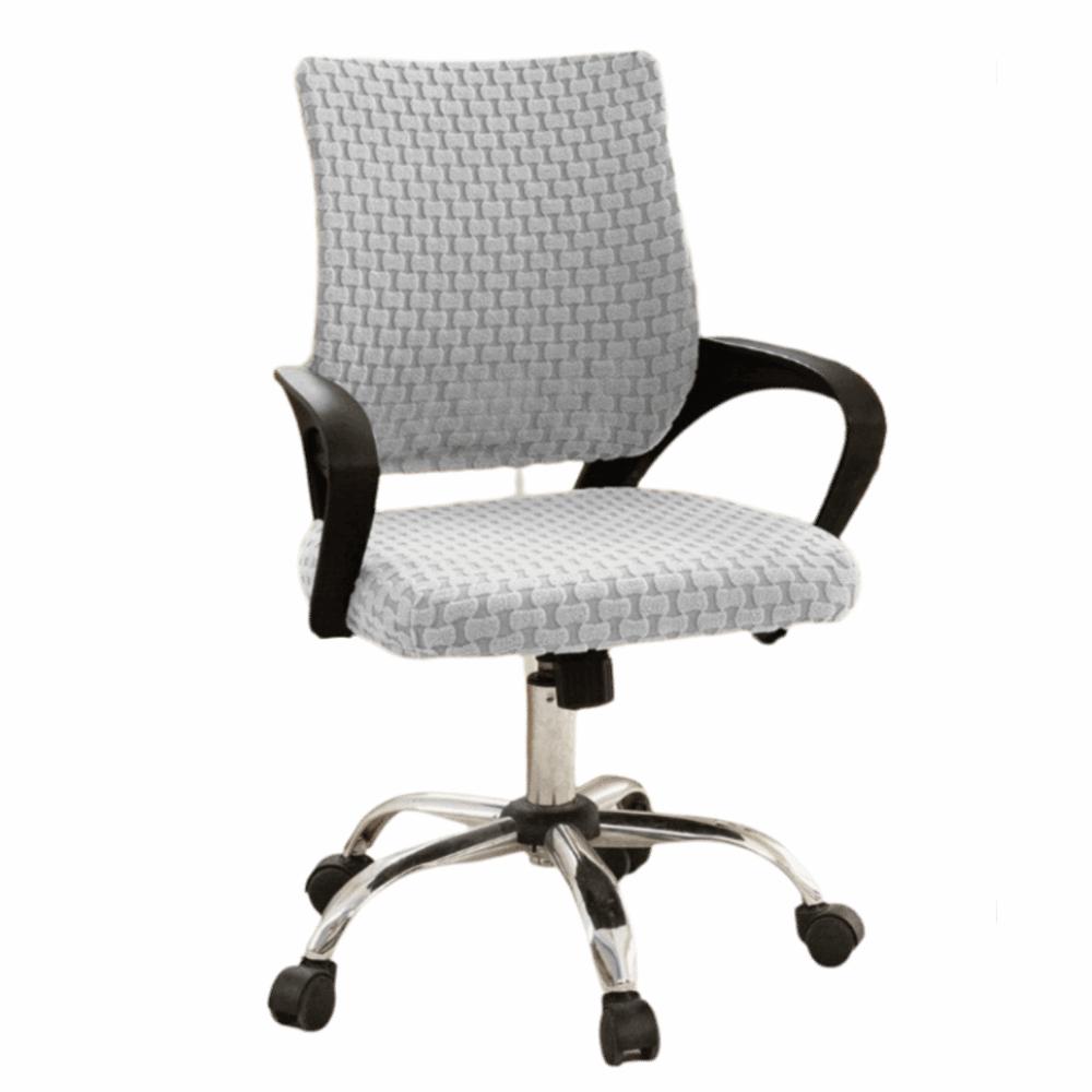 

2Pcs/Set Stretchable Chair Seat Slipcovers Breathable Chair Protector Office Chair светло-серый