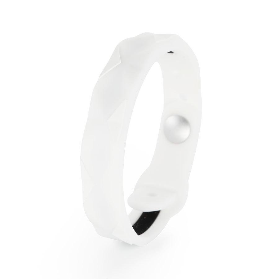 Adjustable 3D Silicone Anti-static Bracelet with Negative Ions - Waterproof & Minimalist Design