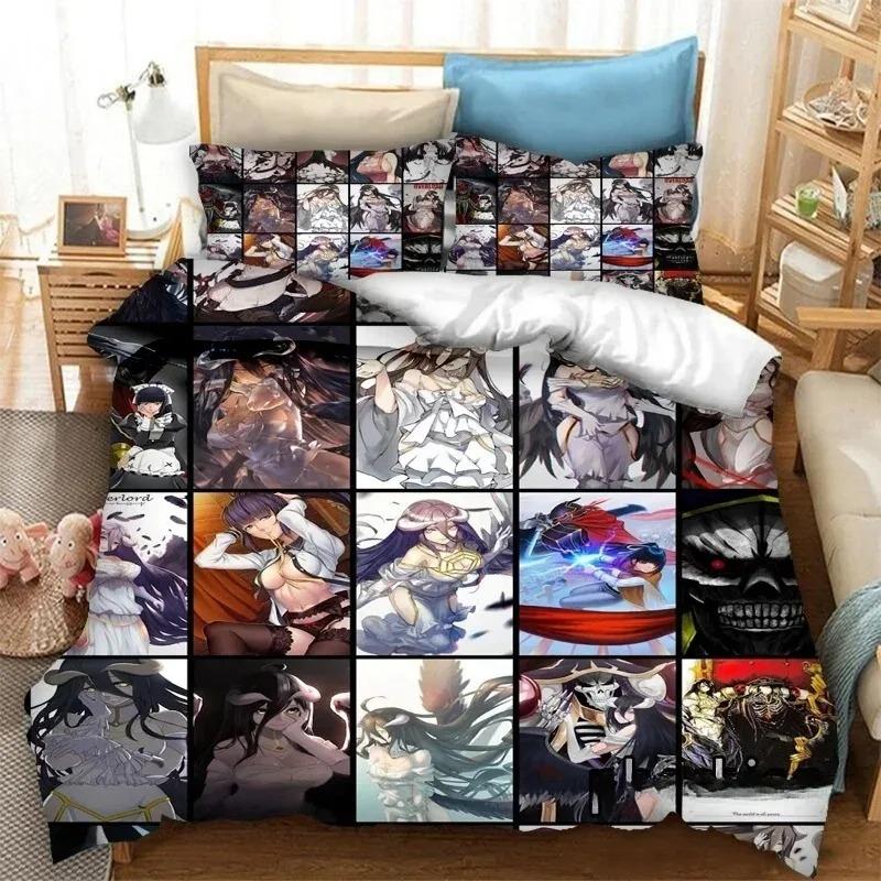 Fashion 3D Printed Anime Overlord Bedding Set Bedroom Soft Modern Bedspreads Comefortable Duvet Cover Quilt Cover And Pillowcase