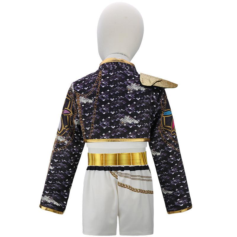 Kids Girls POP Singer Rumi Printing Party Cosplay Costume Children Super Star Stage Show Top Shorts Jacket Set Dress Up Halloween Outfit