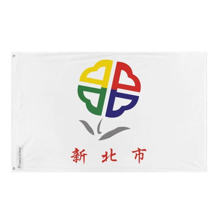 Drapeau - Nouveau Taipei - 96 x 144 cm - Polyester - Impression recto/verso - Œillets en fer