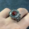 Retro Ethnic Style Ring Men's Carved Ring European and American Trend Jewelry