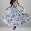 European American Dress Temperament Elegant Printed Suspender