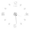 Modern Large Frameless DIY Wall Clock Mirror Surface Sticker for Home Office Room DecorSilver