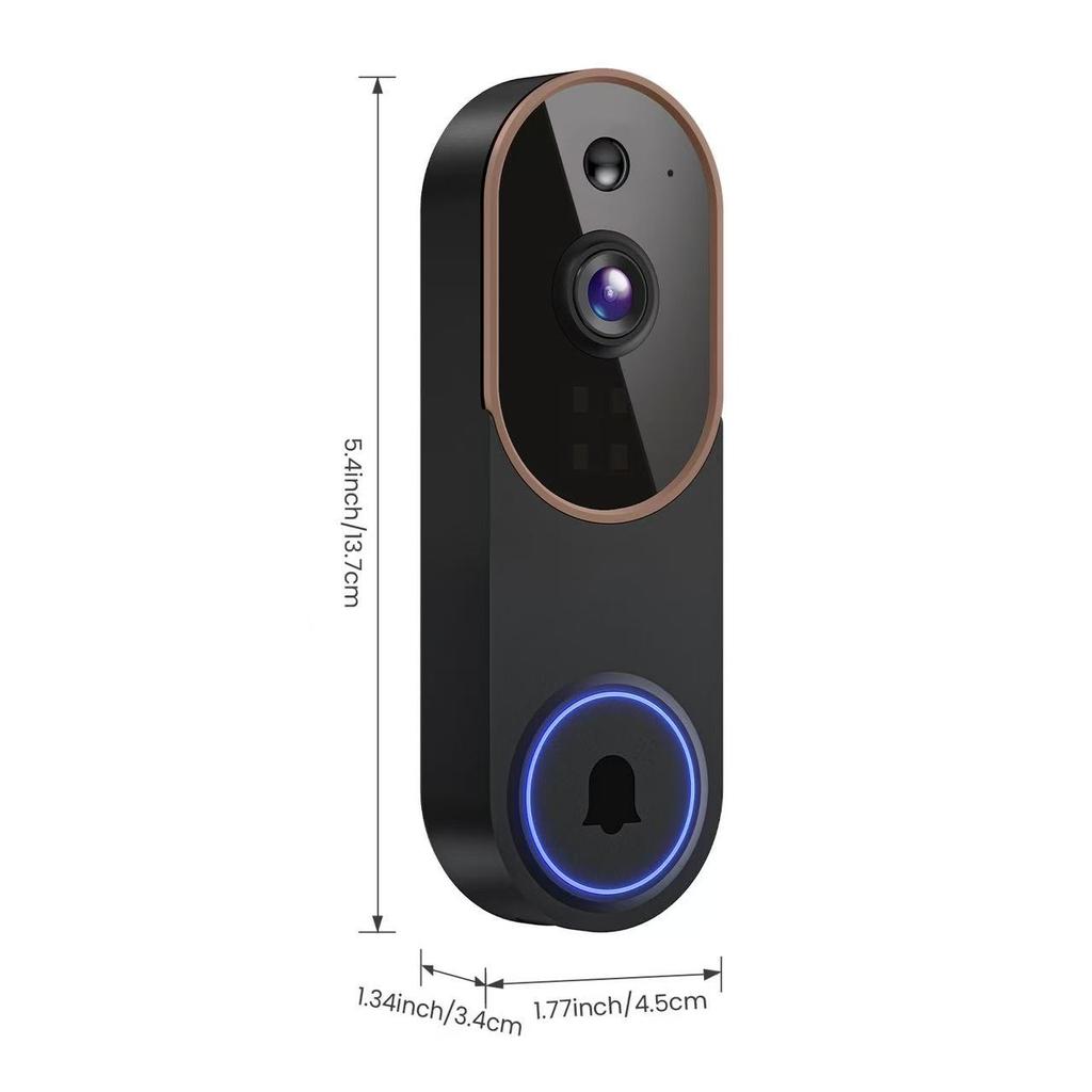 Videocitofono Intelligente Wireless, Telecamera di Sicurezza Esterna HD, Campanello Intelligente per la Sorveglianza Domestica