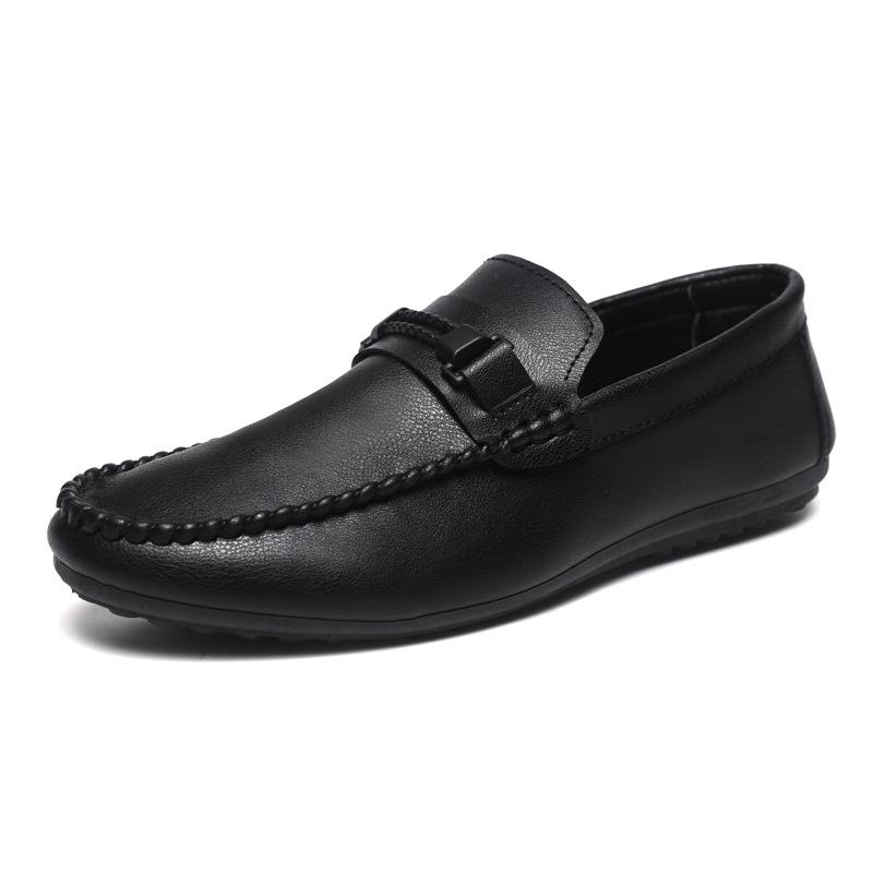 Spring and Summer Casual Shoes Trendy Shoes Men's Foot-fitting Doudou Shoes Men's Lazy Shoes Foot-fitting Trend One-pedal Men's Shoes Cloth Shoes