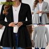 Women's Vintage Casual Solid Color Print Long Sleeve Jackets & Coats International Design