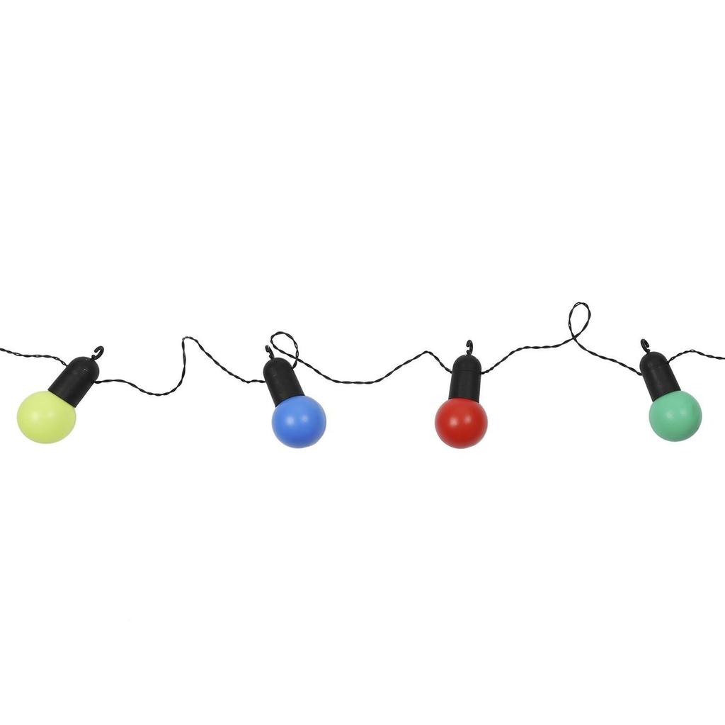Garden Garland 20 Led Color Bulbs, Mains Powered