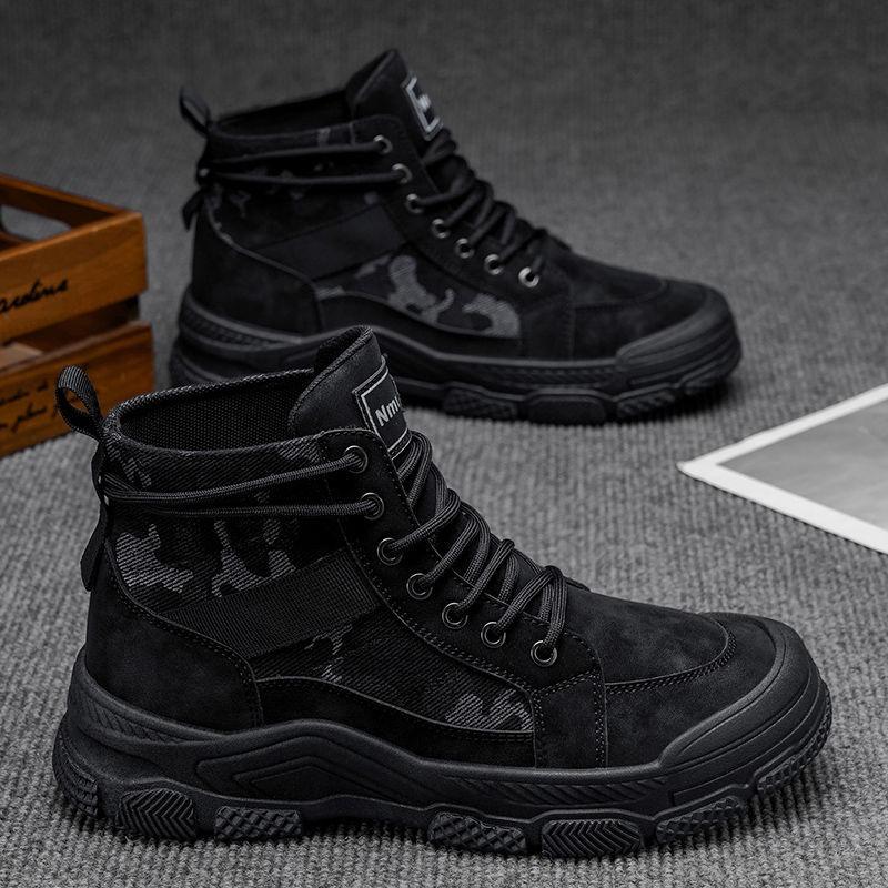 Camouflage as tactical army training boots security non-slip desert boots tooling Martin boots outdoor hiking men's shoes