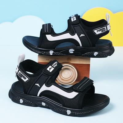 Boys Sandals 2025 New Middle-aged and Older Children Korean Version Summer Children's Non-slip Soft-soled Beach Shoes Open-toed Boys Sandals