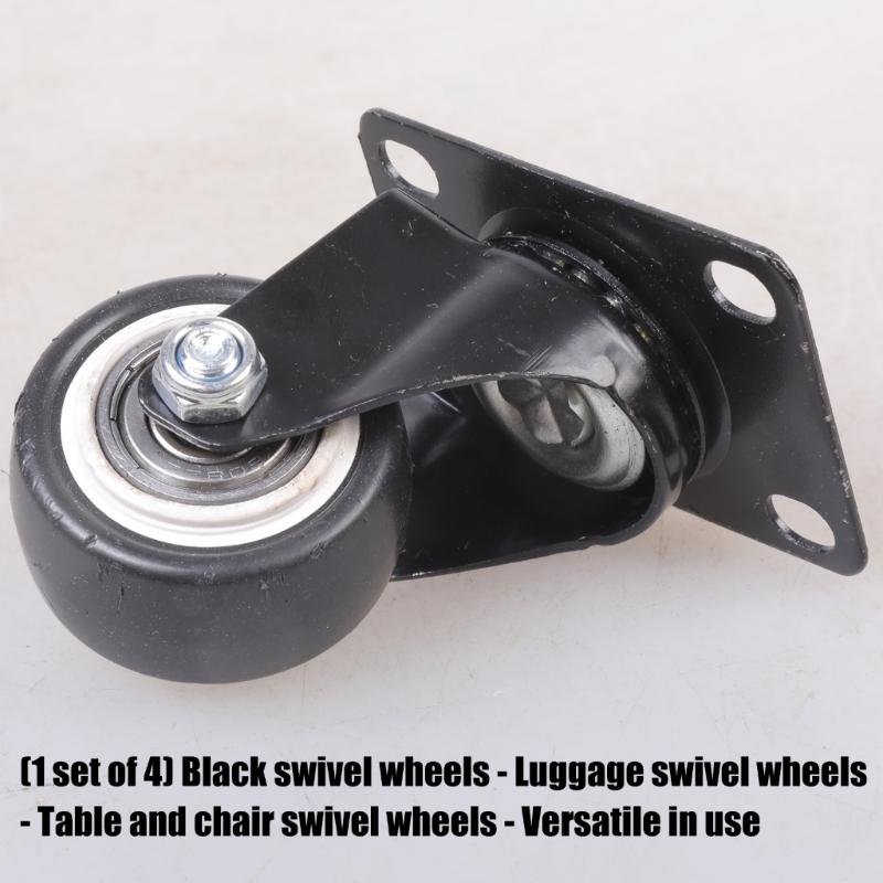 4Pcs Heavy Duty Furniture Wheel Casters Quiet Trolley Wheel 360 Swivels Casters for Trolley Home Office Desk Chair
