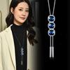 Fashionable Long Autumn and Winter Versatile Accessories Pendant Tassel Crystal Jewelry Pendant Necklace
