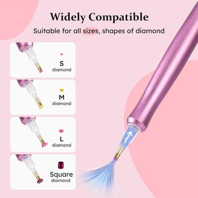 Diamond Art Vacuum Pen Electric Diamond Art Pen Wax-free Diamond Art Pen for Various Diamonds Easy Diamond Placement Crafting
