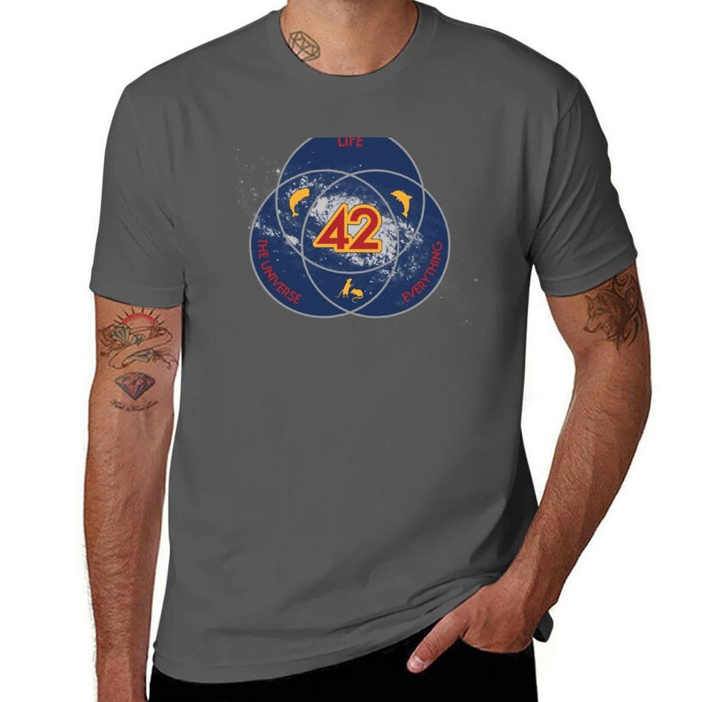 The Answer To Life, The Universe & Everything (ultimate Venn Version) T-shirt T Shirts For Man Slim Fit T-shirt