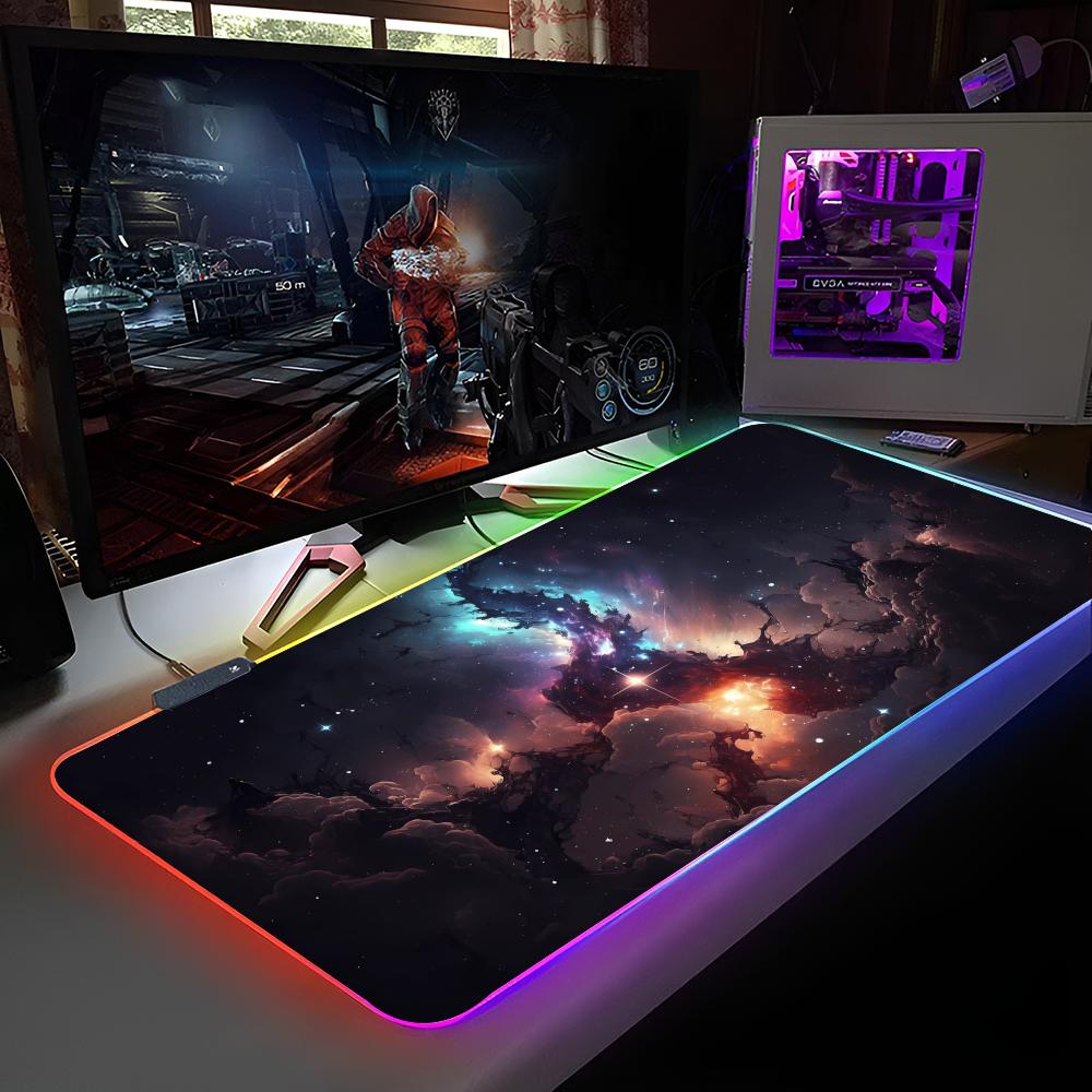 

Galaxy Mouse Pad RGB Backlit Mouse Pad Laptop Mouse Pad Laptop Gamer Computer Desk Gaming Accessories RGB600x300x3mm