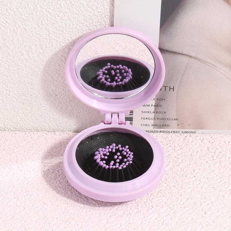Small Comb Portable Mirror Massage Comb Creative Cute All-in-one Girl Air Cushion Comb Mini Folding Airbag Comb