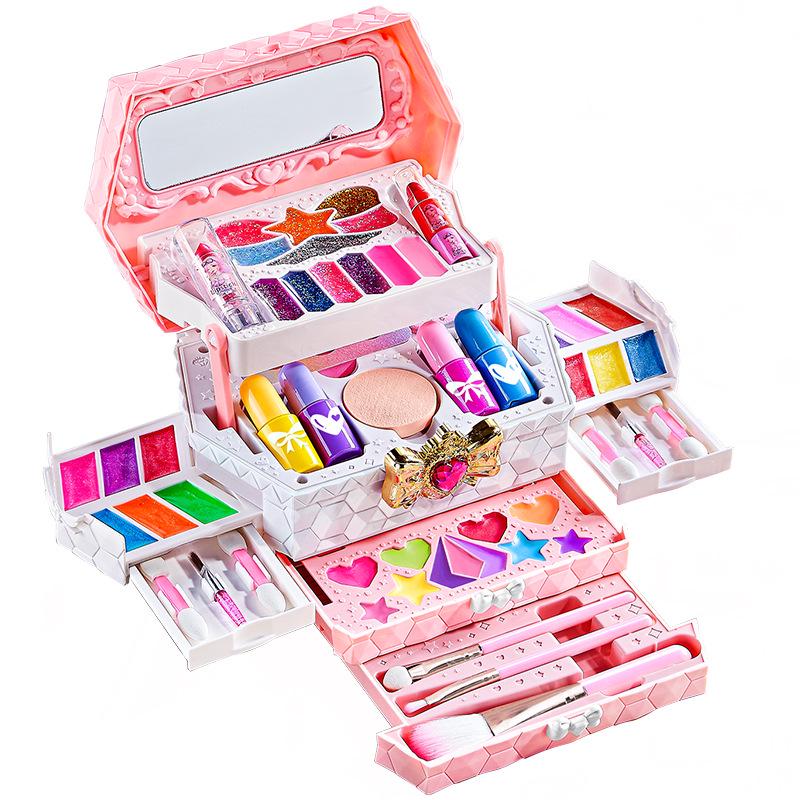 Children's Makeup Toy Set: Nail Polish, Lipstick, and Girl's Cosmetics Box - Perfect Birthday Gift