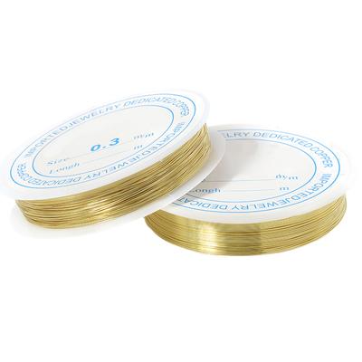 Yuwqqoajv 5pieces Copper Wire For Beading - Jewelry Making Enthusiasts Beading Wire Metal Wires Durable Fashionable Wide Range, Red Bronze, 0.3mm