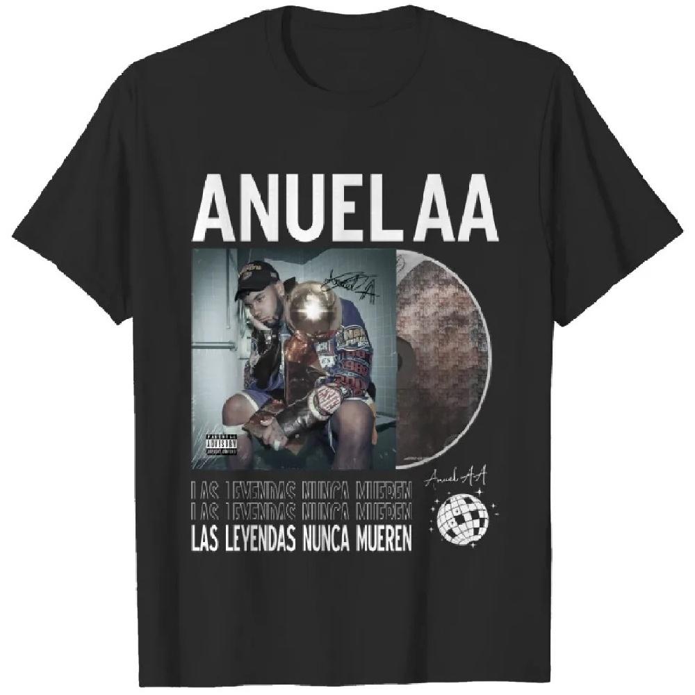 

Anuel AA Campeon Rapper Graphic Cotton T-shirt Unisex Men Women Hip Hop Fashion Big Size Top Casual Short Sleeve Streetwear Tee1 XXXXXL чорний