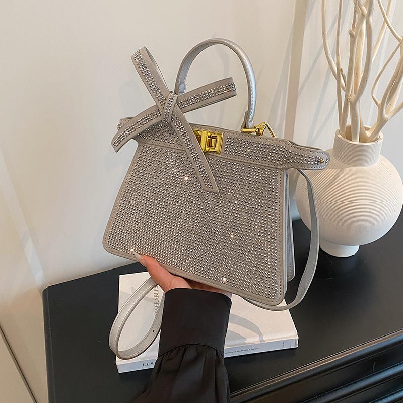 European and American New Diamond-encrusted Handbag Fashionable Retro Full Diamond Shoulder Messenger Chain Women's Bag
