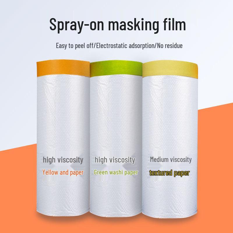 Washi Spray Masking Film - Dustproof Adhesive Protective Film for Furniture and Car Paint.