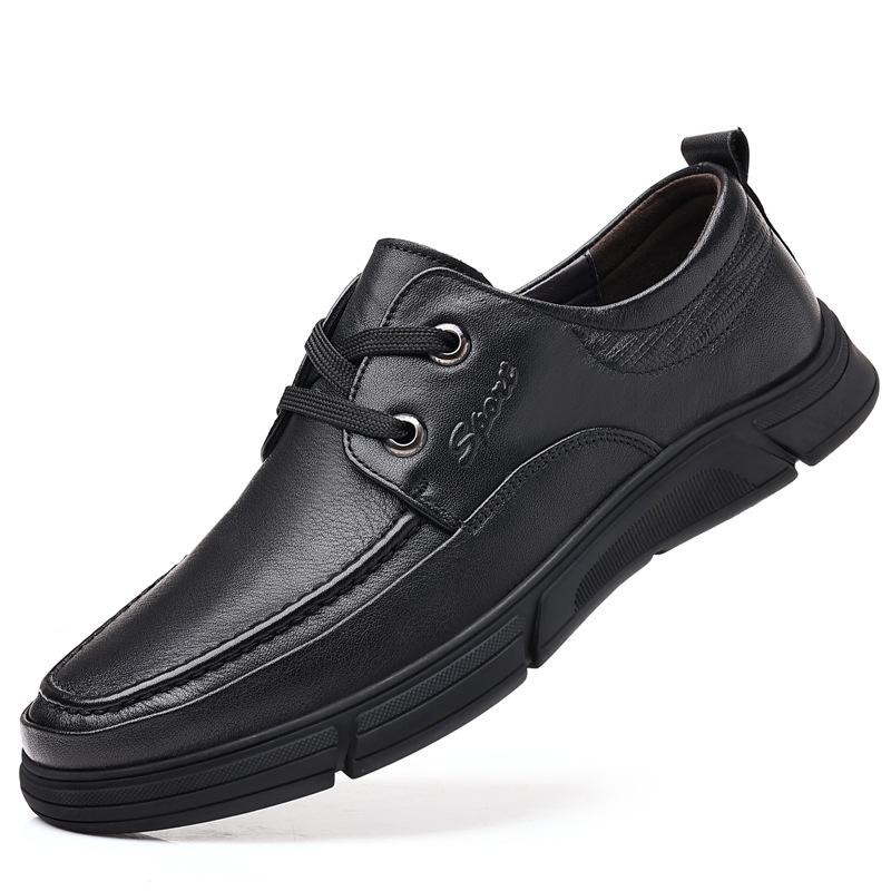 Herren Lederschuhe Leder Weiche Sohle Vielseitige rutschfeste Atmungsaktive Business Casual Schuhe Rindslederschuhe Herren Abendschuhe