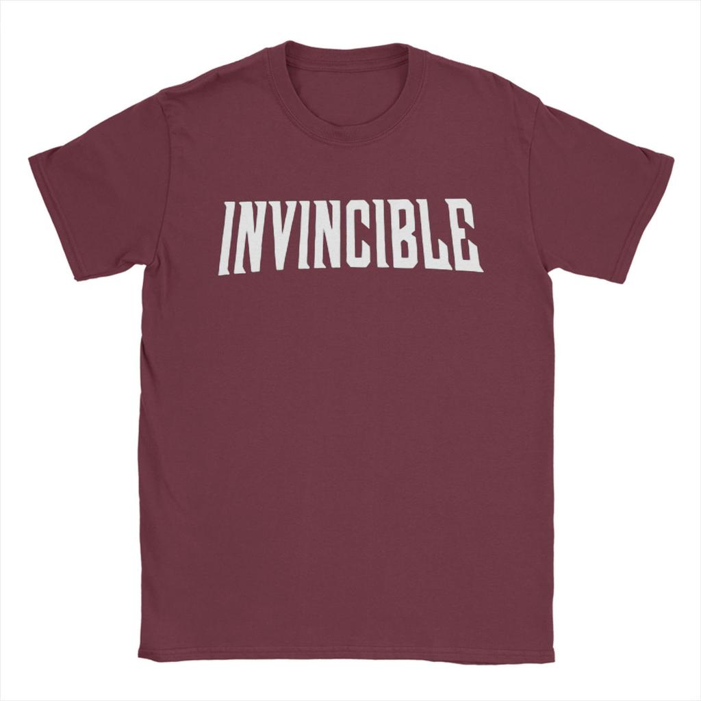 Men T-Shirt Invincible Comic Logo Unique Cotton Tee Shirt Short Sleeve  T Shirt O Neck Tops Graphic Printed